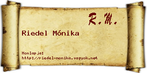 Riedel Mónika névjegykártya